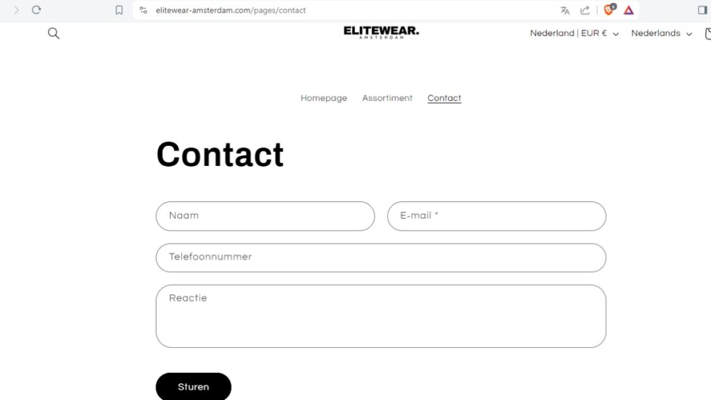 Elitewear-Amsterdam complaints. Elitewear-Amsterdam review. Elitewear-Amsterdam - no policy pages.