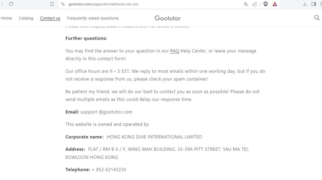 Gootutor complaints. Gootutor review. Gootutor - contact details.