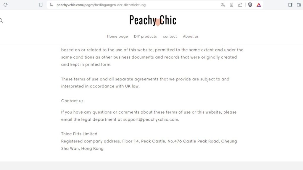 Peachyxchic complaints. Peachyxchic review. Peachy Chic - contact details.