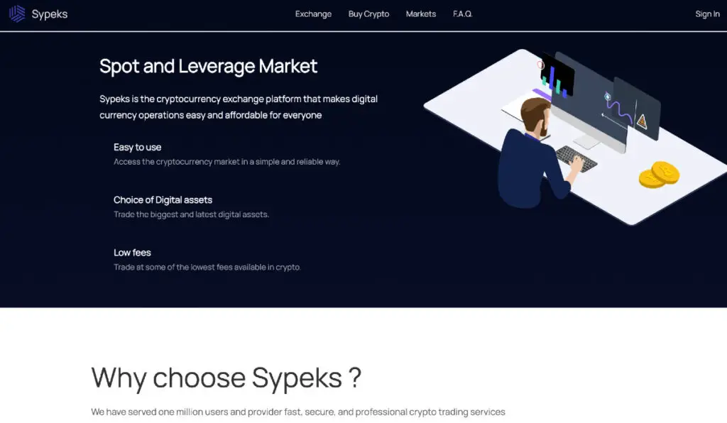 Screenshot taken from Sypeks webpage to show its business claim in this Sypeks.com review