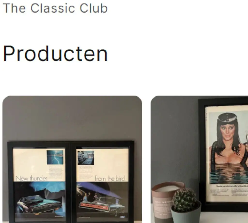 Theclassicclub Store lacke of contact details.