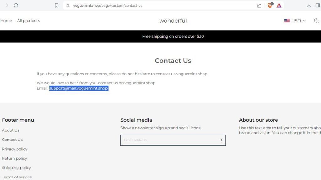 Voguemint Shop complaints. Voguemint Shop review. Voguemint Shop - contact details.