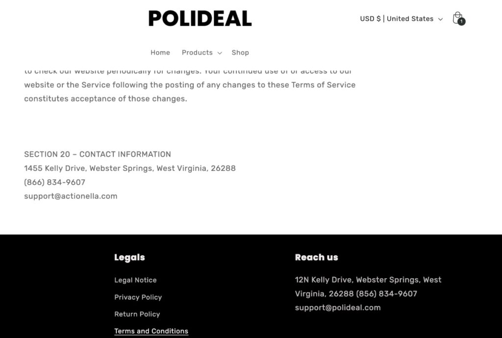 Polideal complaints. Polideal review. Polideal - contact details.