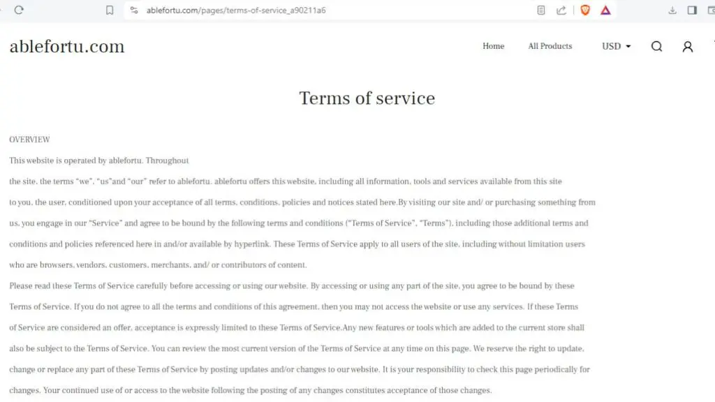 Ablefortu - similar content policy page.