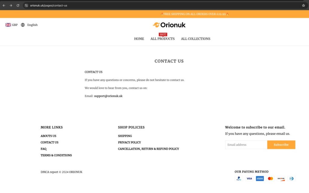 Orionuk complaints. Orionuk review. Orionuk - contact details.
