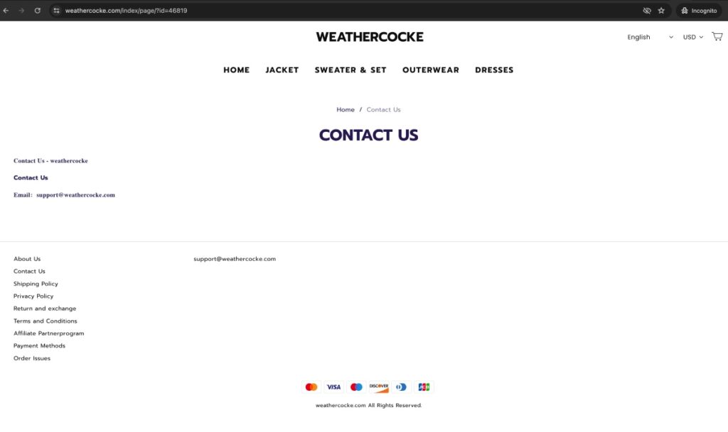 Weathercocke complaints. Weathercocke review. Weathercocke - contact details.