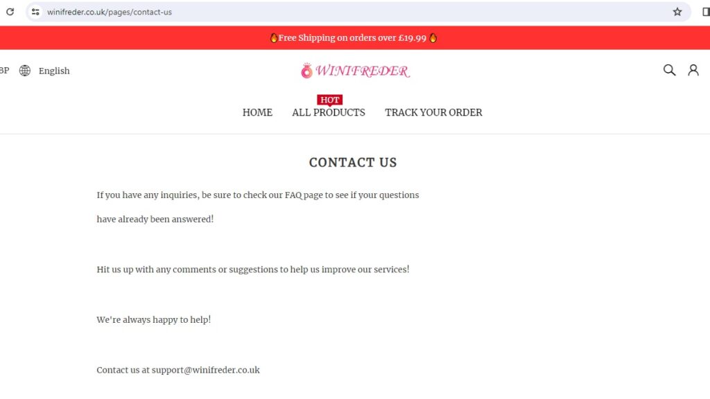 Winifreder complaints. Winifreder review. Winifreder - contact details.