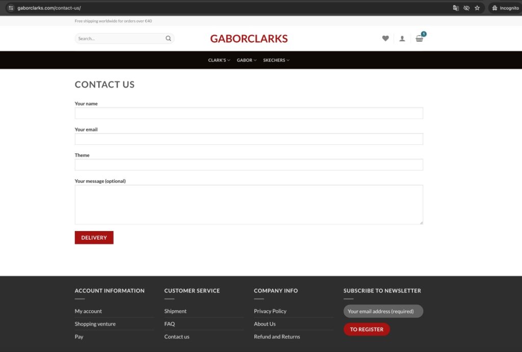 Gaborclarks complaints. Gaborclarks review. Gaborclarks - contact details.