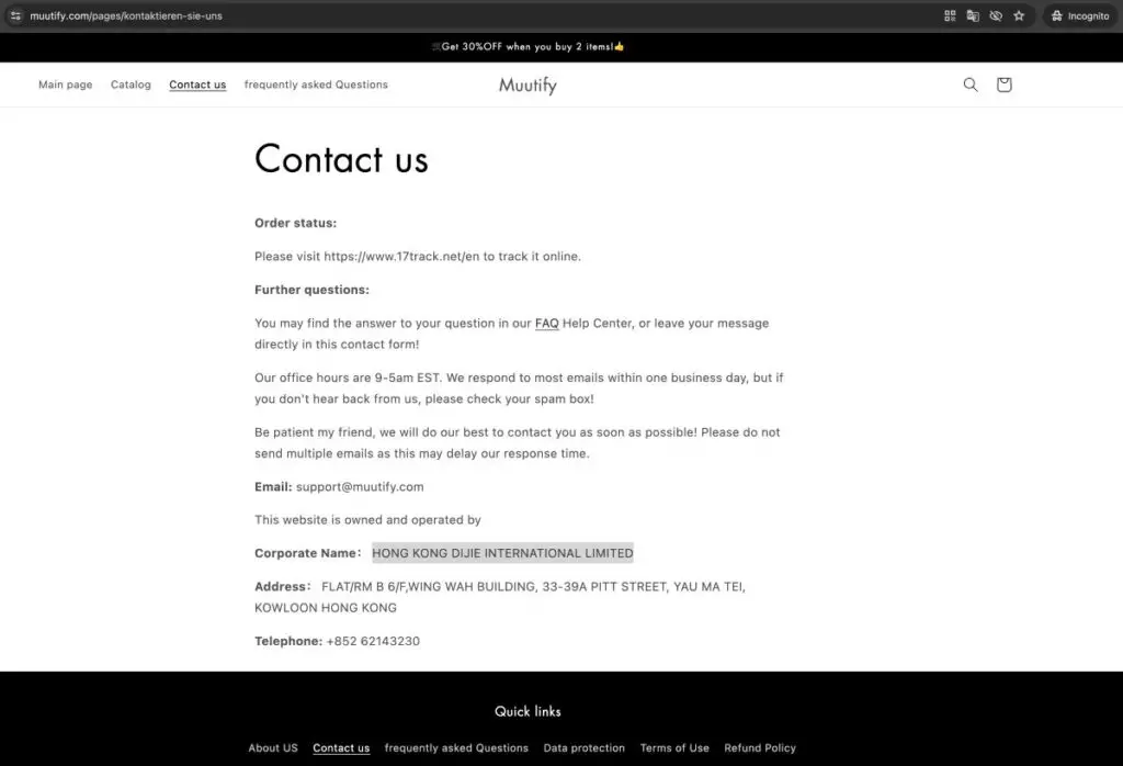 Muutify complaints. Muutify review. Muutify - contact details.