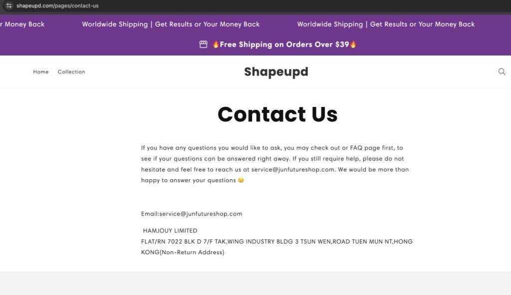 Shapeupd complaints. Shapeupd review. Shapeupd - contact details.