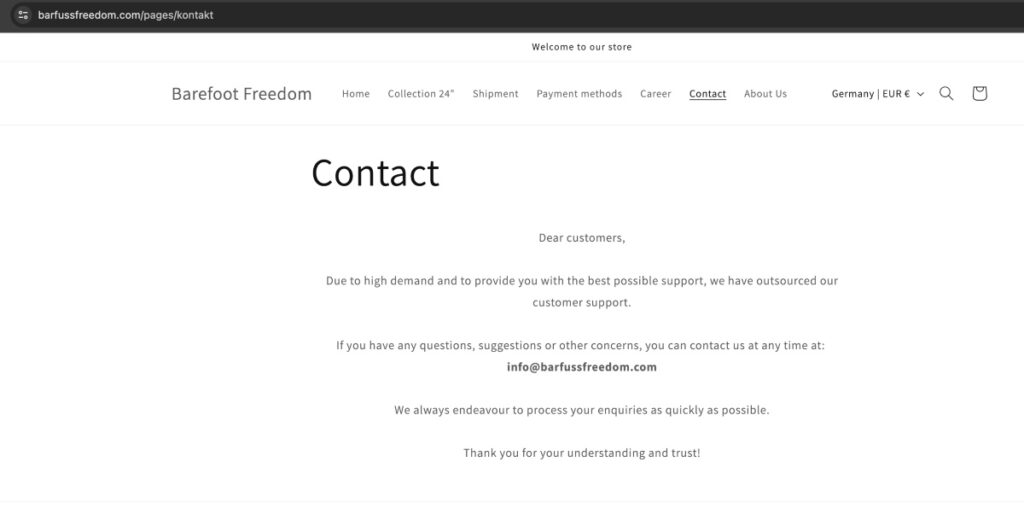 Barfussfreedom complaints. Barfussfreedom review. Barfussfreedom - contact details.