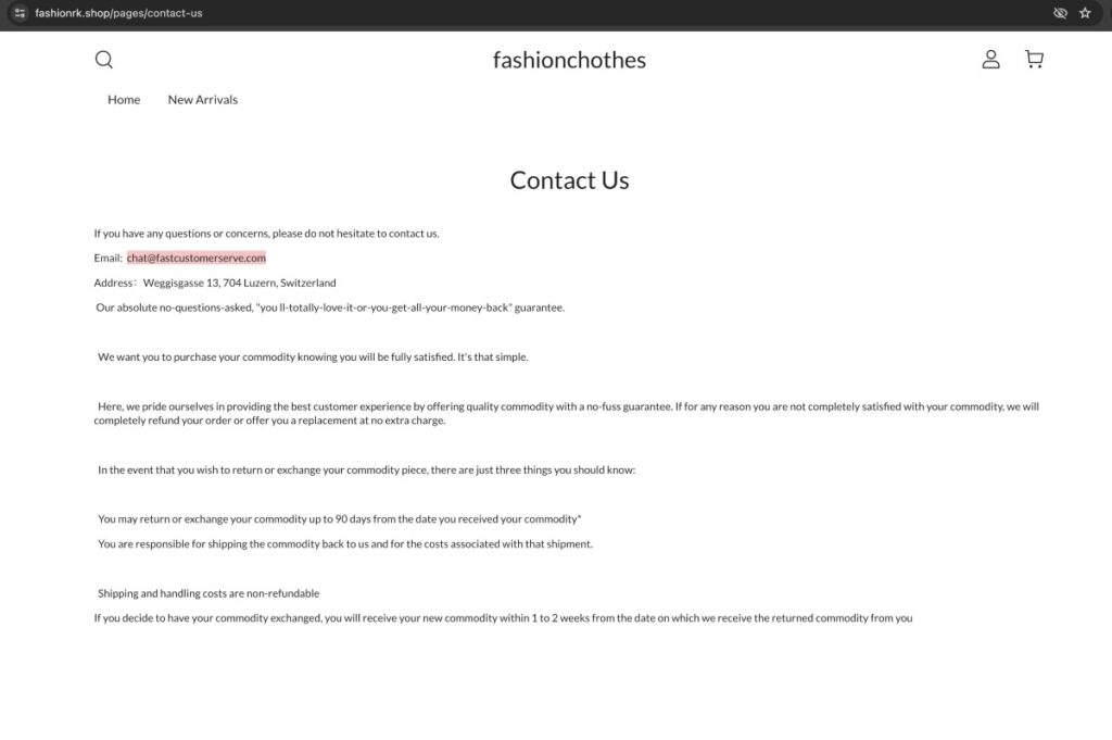Fashionrk Shop complaints. Fashionrk Shop review. Fashionrk Shop - contact details