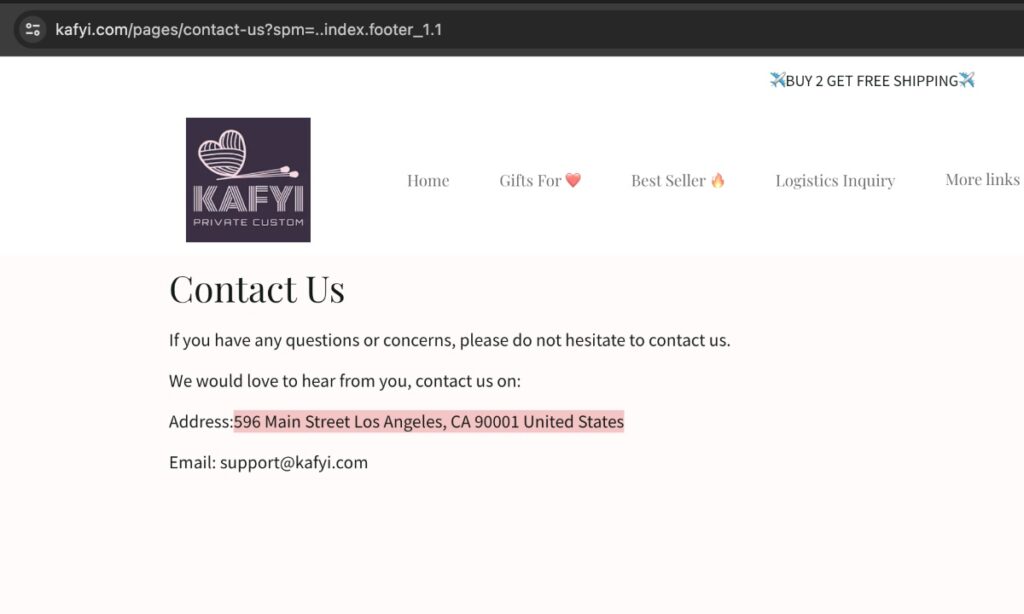 Kafyi - contact details.