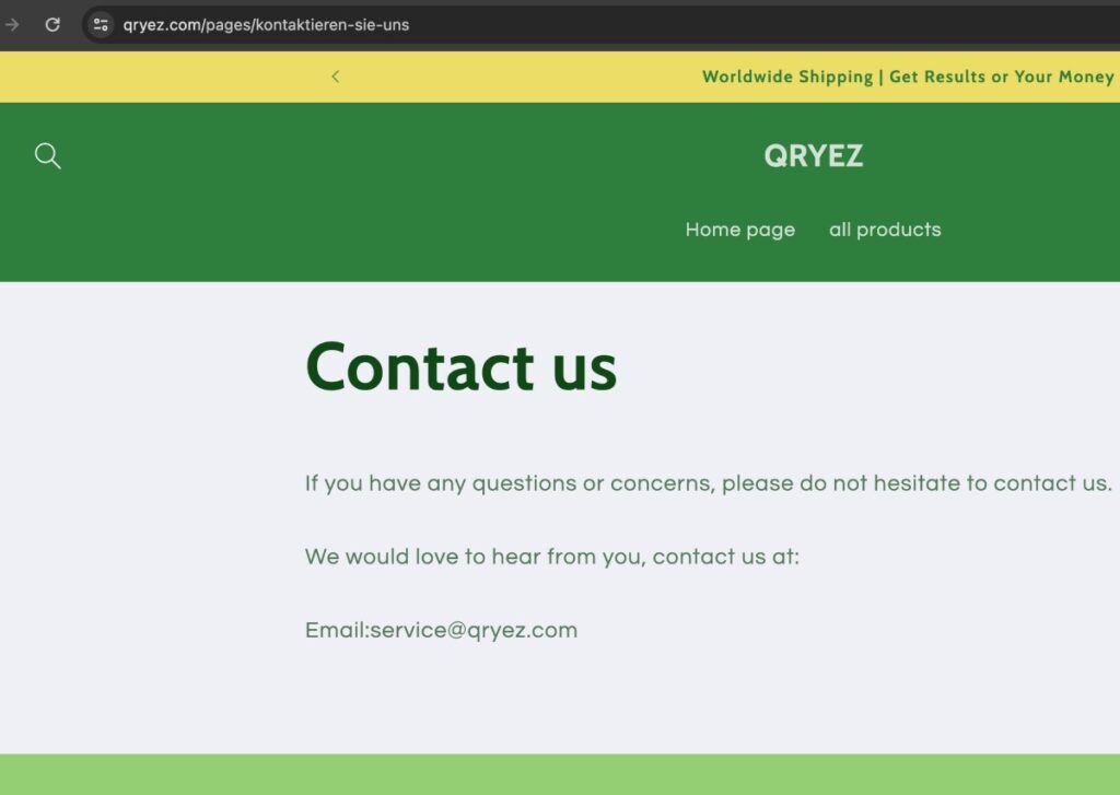 Qryez complaints. Qryez review. Qryez - contact details.