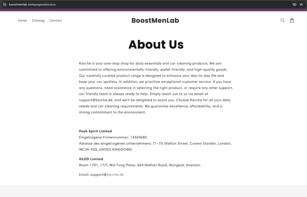 Boostmenlab complaints. Boostmenlab review. Boostmenlab - parent company details.