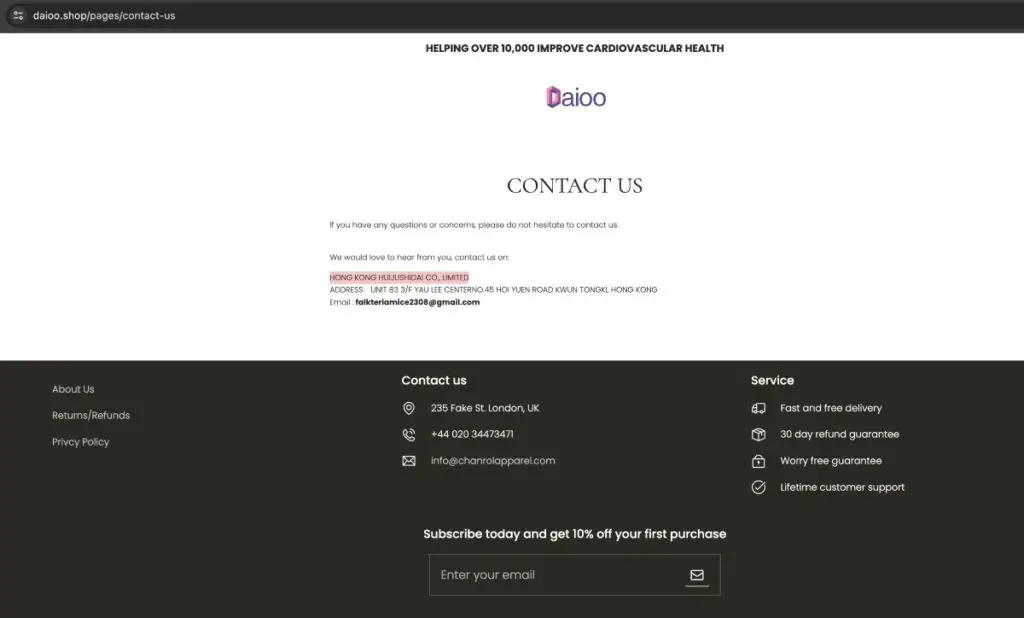 Daioo Shop complaints. Daioo Shop review. Daioo Shop - parent company details.