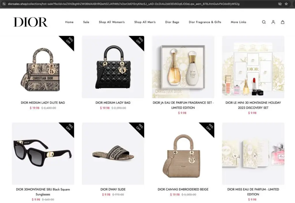 Diorsales Shop complaints. Diorsales Shop review. Diorsales Shop - discount offers.