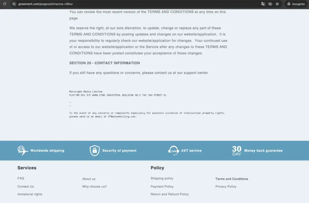 Groemont complaints. Groemont review. Groemont - parent company details.