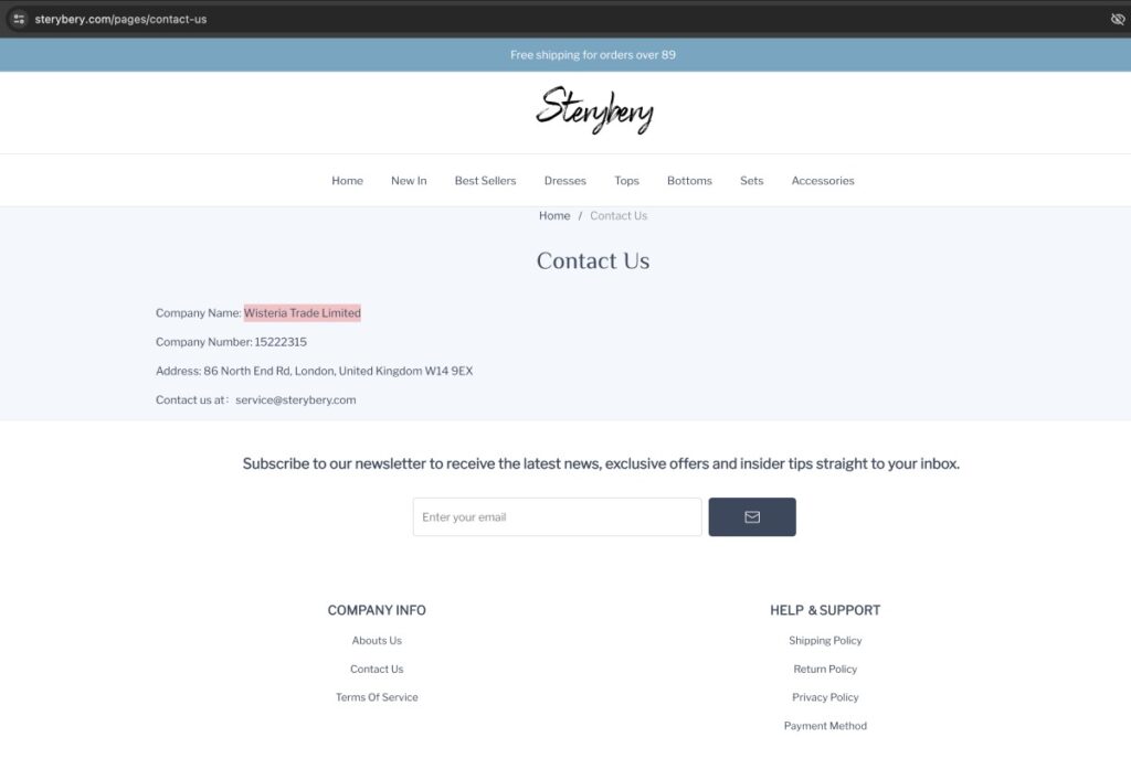 Sterybery complaints. Sterybery review. Sterybery - parent company details.