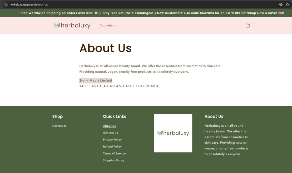 Herbaluxy complaints. Herbaluxy review. Herbaluxy - parent company details.