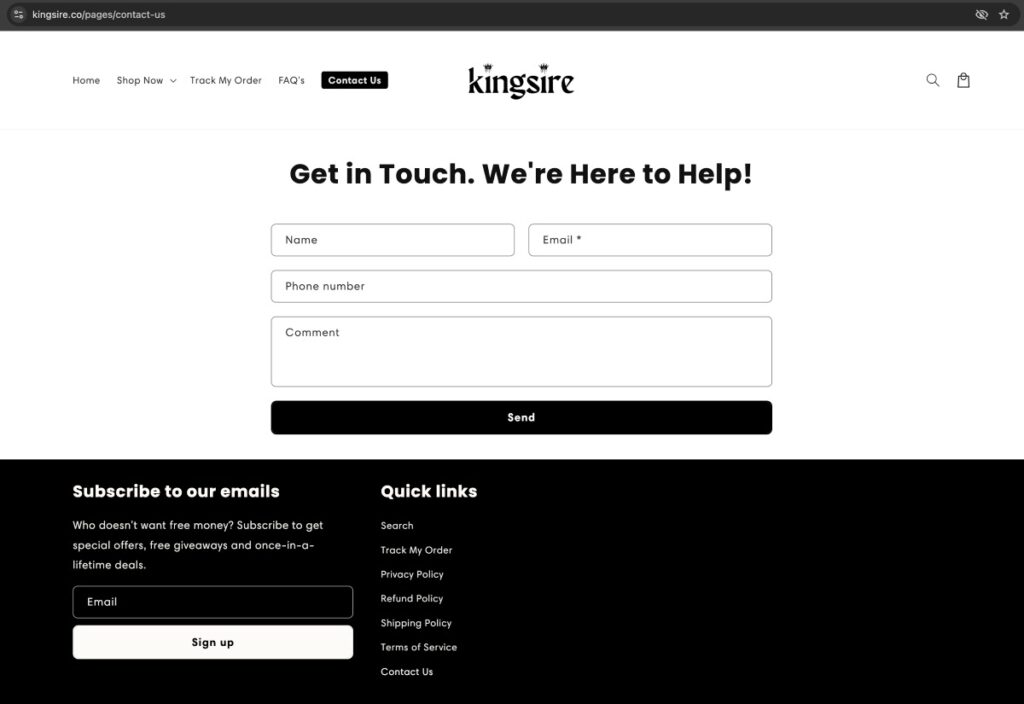 Kingsire complaints. Kingsire review. Kingsire - contact details.