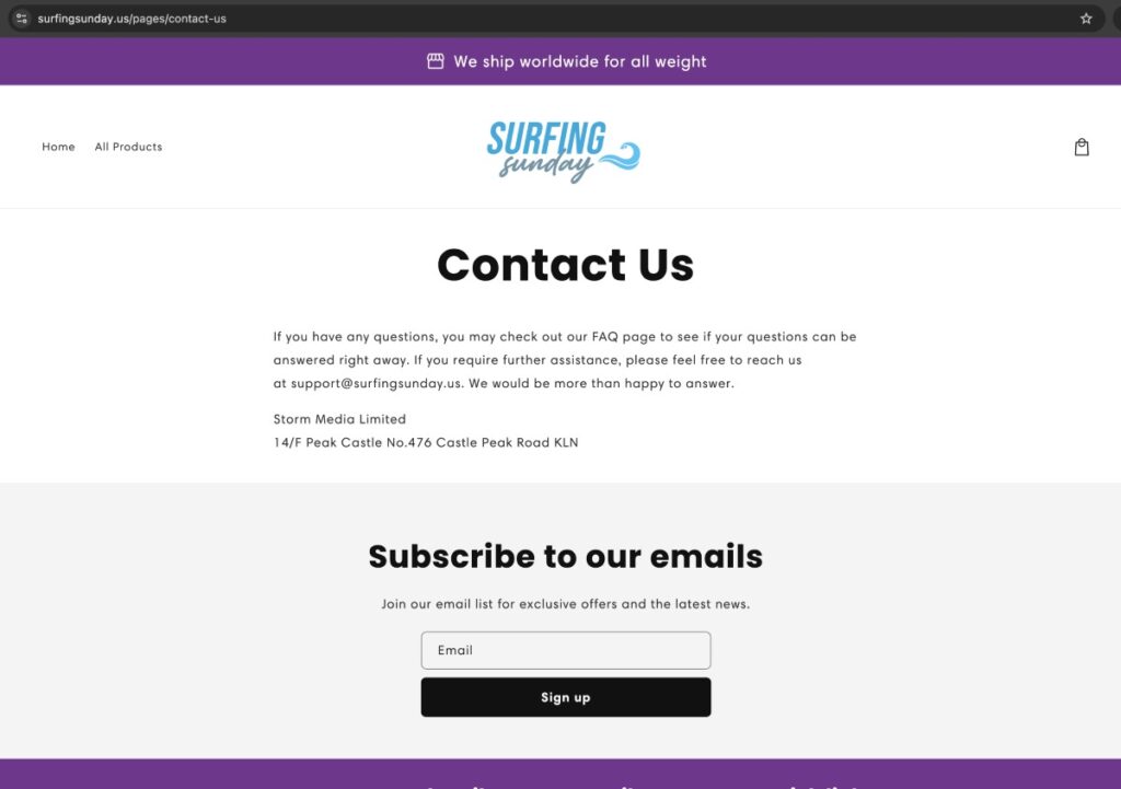 Surfingsunday complaints. Surfingsunday review. Surfingsunday - parent company details